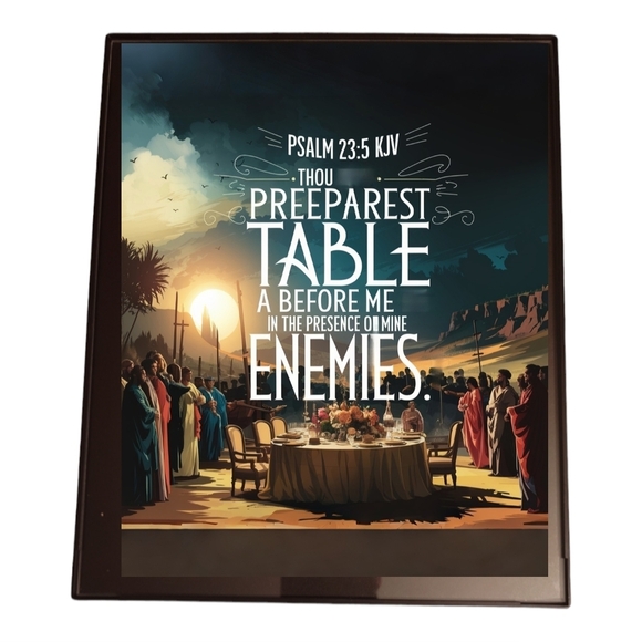 no brand Other - Inspirational Psalm 23:5 Art Print 8x10 Frame